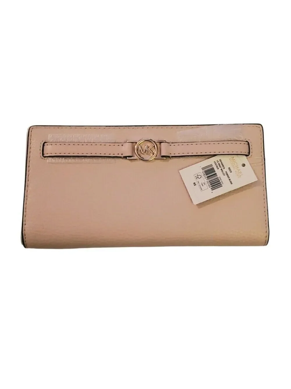 Michael Kors Large Pebbled Leather Wallet Pink Powder Blush